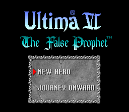 Ultima VI - The False Prophet Title Screen
